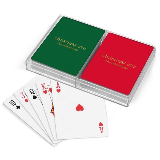 Big Word Christmas Eve Double Deck Playing Cards